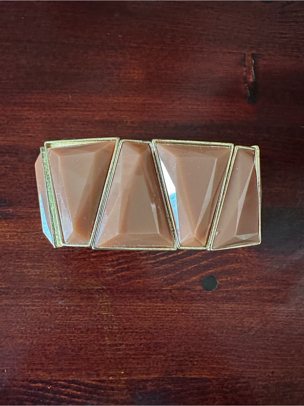 Geometric Stretch Bracelet - Brown